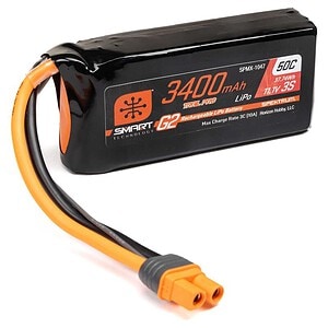 Spektrum Smart G2 Trail Pro 3400 m Ah 3 S 11.1 V 50 C Li Po w/ IC3 SPMX-1047