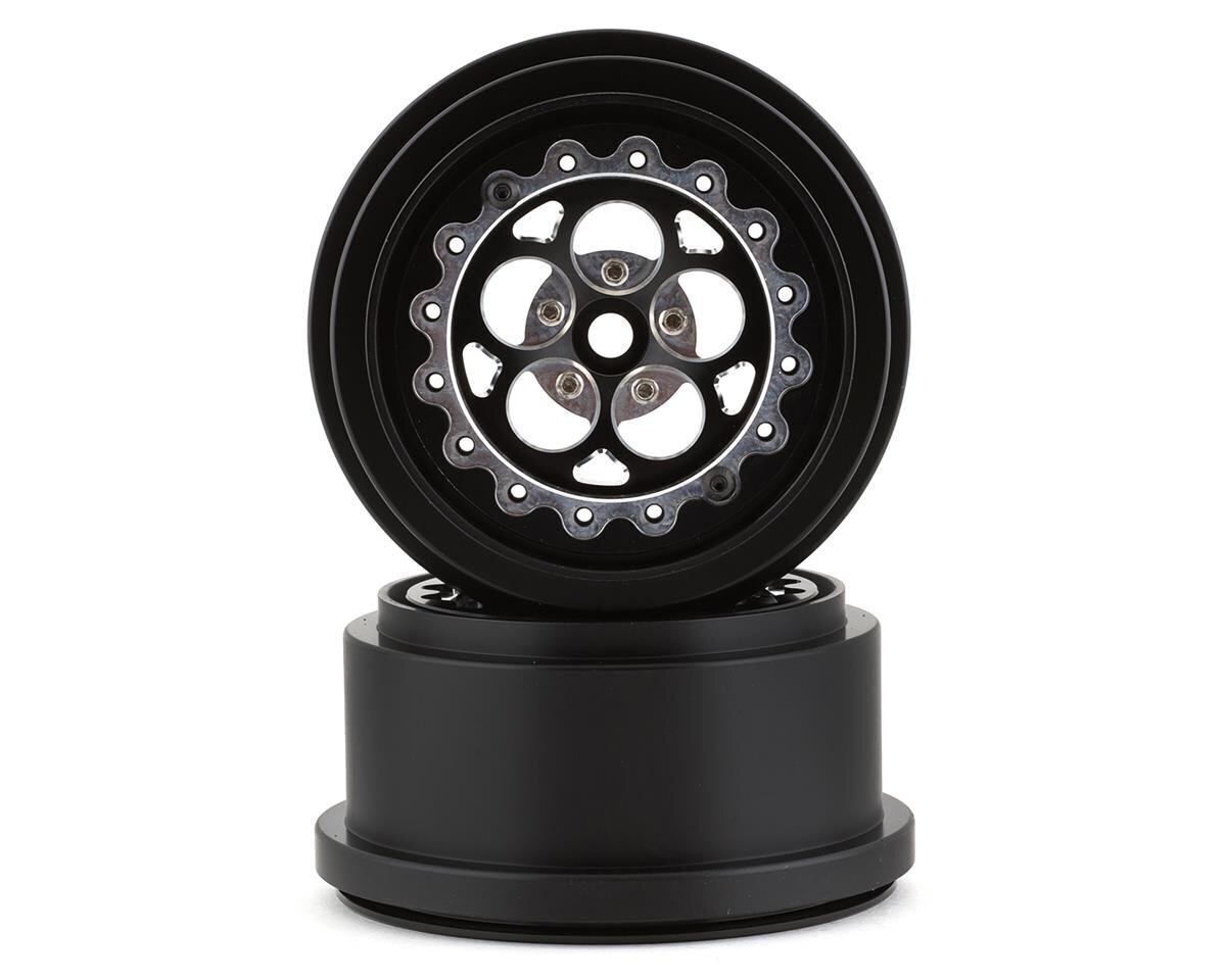 SSD RC 2.2x3.0 5 Hole Lightweight Drag Racing Beadlock Wheels - Black (2)