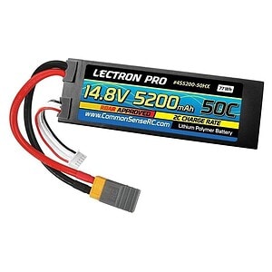 Common Sense RC 14.8V 5200mAh 50C Lipo W/ EC5