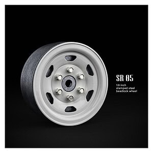 Gmade 1.9 SR05 Beadlock Wheels - Gloss White (2-Pack) GMA70506