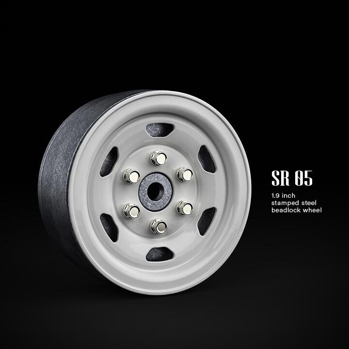 Gmade 1.9 SR05 Beadlock Wheels - Gloss White (2-Pack) GMA70506 - gma705061 Gmade 1.9 SR05 Beadlock Wheels - Gloss White (2-Pack) GMA70506