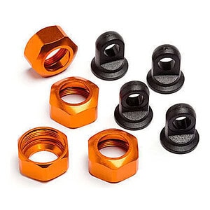 HPI Shock Caps for 101090 101091 and 101185 Trophy Series 4pcs (Orange) HPI101752