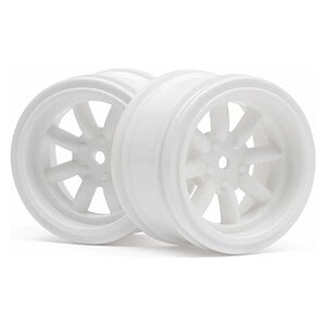 HPI 12mm Hex 31mm Vintage 8 Spoke Wheel (2) HPI3810 - White