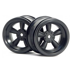 HPI Black Vintage 5 Spoke Wheel 31mm 6mm Offset (2pcs) HPI3821   