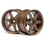 HPI TE37 Wheels 26mm-3mm Offset Bronze Fits 26mm Tire HPI3843   