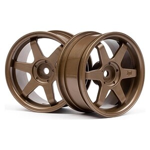 HPI TE37 Wheels 26mm-3mm Offset Bronze Fits 26mm Tire HPI3843   