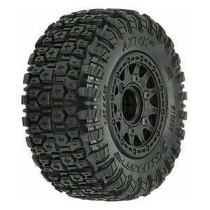 Durable RC car wheel with rugged off-road tire for all terrains. Perfect for RC hobby enthusiasts and upgrades.