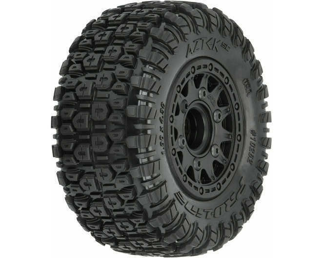 Durable RC car wheel with rugged off-road tire for all terrains. Perfect for RC hobby enthusiasts and upgrades.