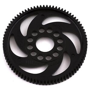 Gear for RC car, black plastic gearwheel for remote control vehicles, high performance RC car part.