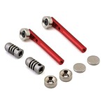 Aluminum RC car turnbuckles and mounting hardware for durability and performance.