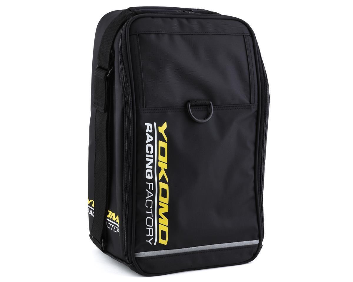 Yokomo Transmitter Bag YOKYT-27TB2A - yokyt-27tb2a1-jpg RC car racing backpack with YOKOMO branding.