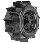 High-performance RC off-road tire with deep treads for rugged terrain.