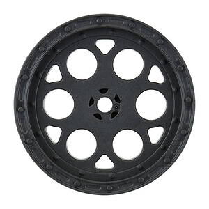 Pro-Line 1:10 Showtime Rear 2.2 inch 12mm Sprint Car Wheels - Black (2-Pack)