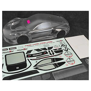 Bittydesign P-GT3R Pre-Cut 1/7 Supercar - BDAR7-PGT3R - Body (Clear)