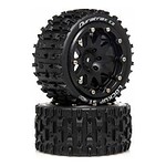 Duratrax Lockup ST Belted 2.8 Pre-Mounted Front/Rear - 0-Offset Black (2-Pack)