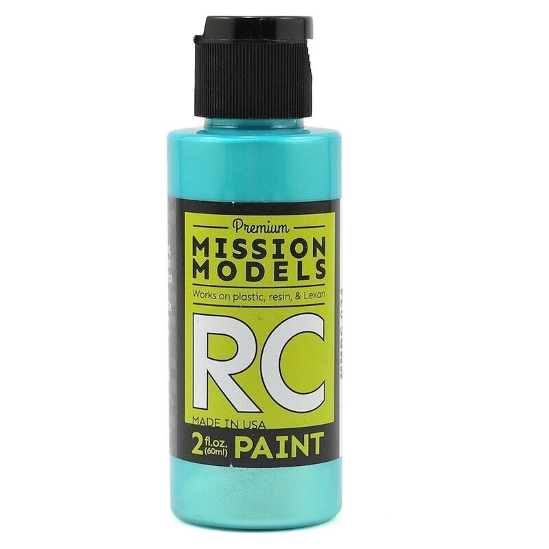 Mission Models Water-based RC Iridescent Teal Paint Airbrush Ready 2oz MMRC-034