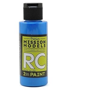 Mission Models Water-based RC Fluorescent Racing Blue Paint Airbrush Ready 2oz MMRC-047