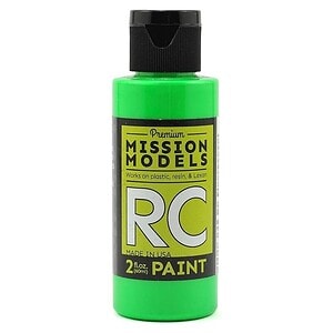 Mission Models Water-based RC Fluorescent Racing Green Paint Airbrush Ready 2oz MMRC-048