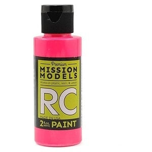 Mission Models Water-based RC Fluorescent Racing Pink Paint Airbrush Ready 2oz MMRC-051