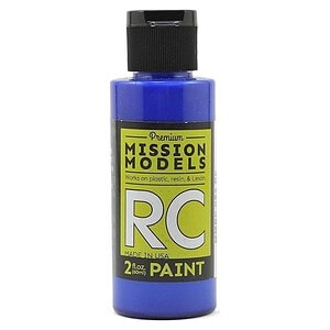 Mission Models Water-based RC Translucent Blue Paint Airbrush Ready 2oz MMRC-053