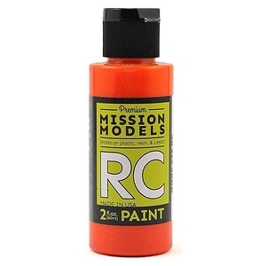 Mission Models Water-based RC Translucent Orange Paint Airbrush Ready 2oz MMRC-055