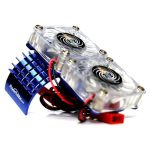 PowerHobby Aluminum Motor Heatsink & Twin Cooling Fan  for Slash 4WD Blue PHBFSBLUE