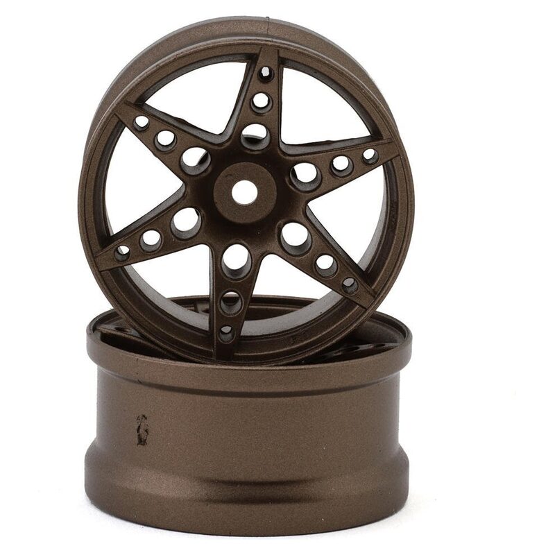 Sideways RC SRC R1 Multi-Spoke Nylon Drift Wheels (Bronze) (2) (6mm Offset) w/12mm Hex SRCR1-BRZ - sdw-srcr1-brz1-2 Sideways RC SRC R1 Multi-Spoke Nylon Drift Wheels (Bronze) (2) (6mm Offset) w/12mm Hex SRCR1-BRZ