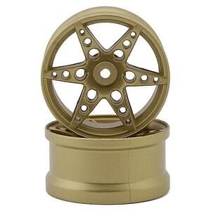 Sideways RC SRC R1 Multi-Spoke Nylon Drift Wheels (Gold) (2) (6mm Offset) (6mm Offset) w/12mm Hex SRCR1-GLD
