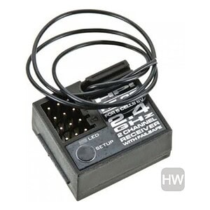 Wireless RC car receiver with LED indicator for RC car control and racing.