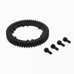 High-quality RC car gear ring set with four screws, ideal for upgrades and repairs.