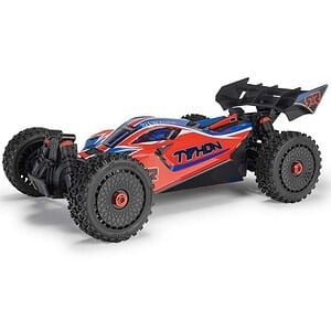High-performance RC car with rugged tires for off-road use. Perfect for RC car enthusiasts and racers.