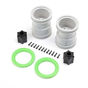 Losi 2.6inch Wheel with Beadlock Rings (2): LMT 2.0 LOS1814 - Green