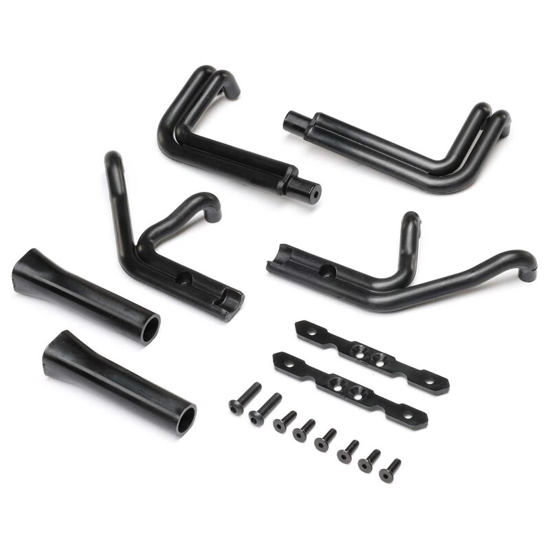 Header Set Matte Black: 22S Sprint - los-1897_a0_re81eq5g1 Header Set Matte Black: 22S Sprint