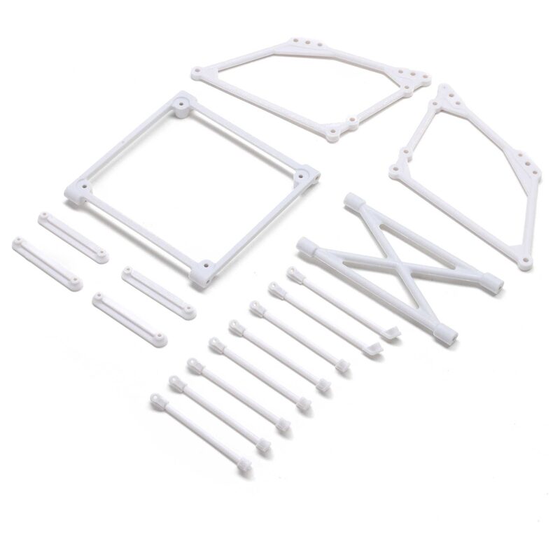 Top Wing Mount Set White: 22S Sprint - los-2420_a0_8oyd7kg31-2 Top Wing Mount Set White: 22S Sprint