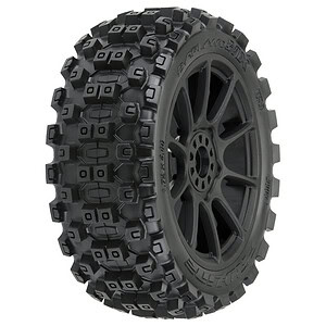 High-traction RC car tire with aggressive tread pattern for outdoor racing and off-road adventures.