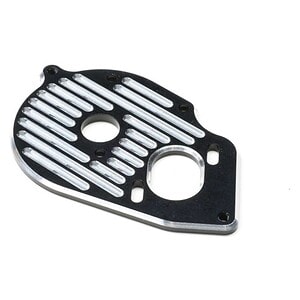 TLR Motor Plate - Machined Aluminum - Black: 22S Sprint