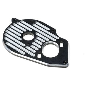 TLR Motor Plate - Machined Aluminum - Black: 22S Sprint