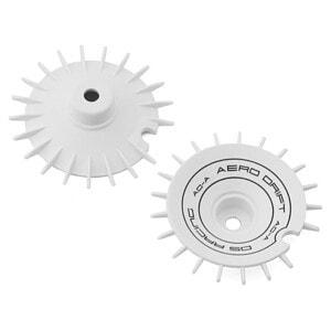 DS Racing Sloped Aero Drift Wheel Cover (White) (2) (Drift Element Wheels) DSC-AD-AW-BF