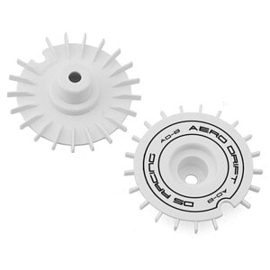 DS Racing Flat Aero Drift Wheel Cover (White) (2) (Drift Element Wheel) DSC-AD-BW-BF
