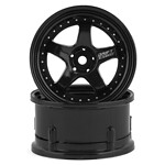 DS Racing Drift Element 5 Spoke Drift Wheels Triple Black w/Silver Rivets DS-DE-006