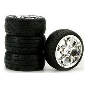 Duratrax 5-Blade Chrome 2mm Offset ST Radial Tire