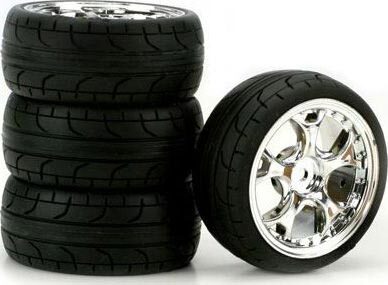 Duratrax 5-Blade Chrome 2mm Offset ST Radial Tire