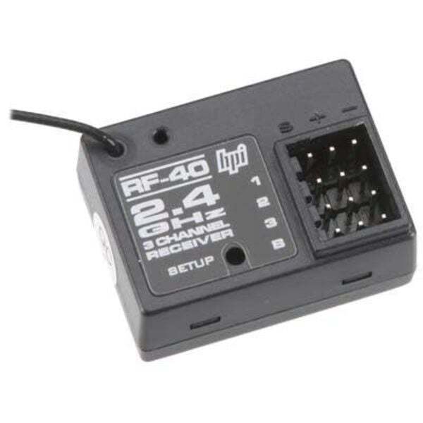 HPI RF-40 2.4GHz 3-Channel Receiver HPI105383 - hpi-rf-40-receiver-24ghz-3ch1 RC car remote control transmitter for hobby racing and RC vehicle upgrades.