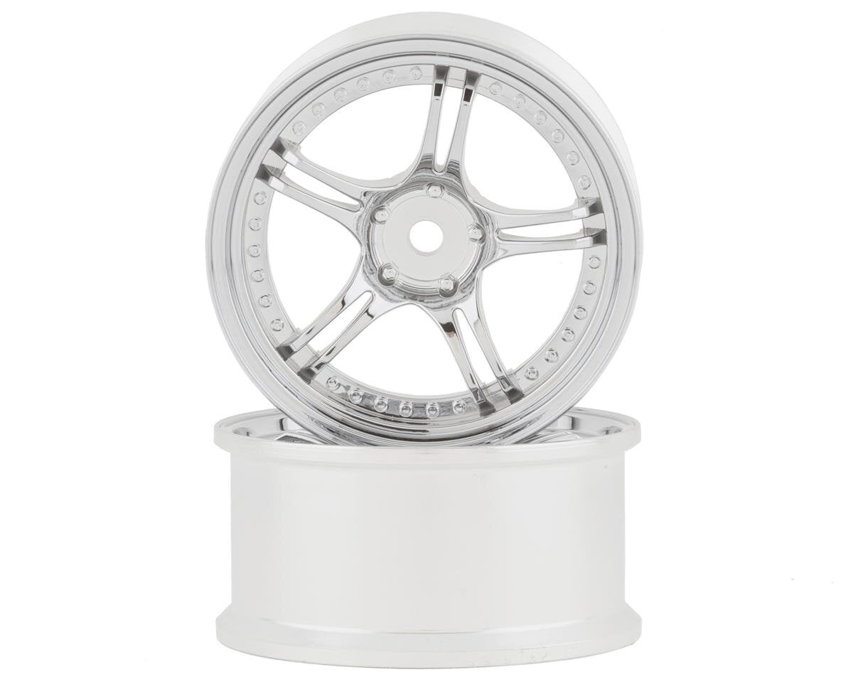 RC Art SSR Professor SPX 5-Split Spoke Drift Wheels - Matte Silver (2) RCA-ART-WW-0506MS