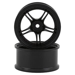RC Art SSR Professor SPX 5-Split Spoke Drift Wheels - Black (2) RCA-ART-WW-0506BK