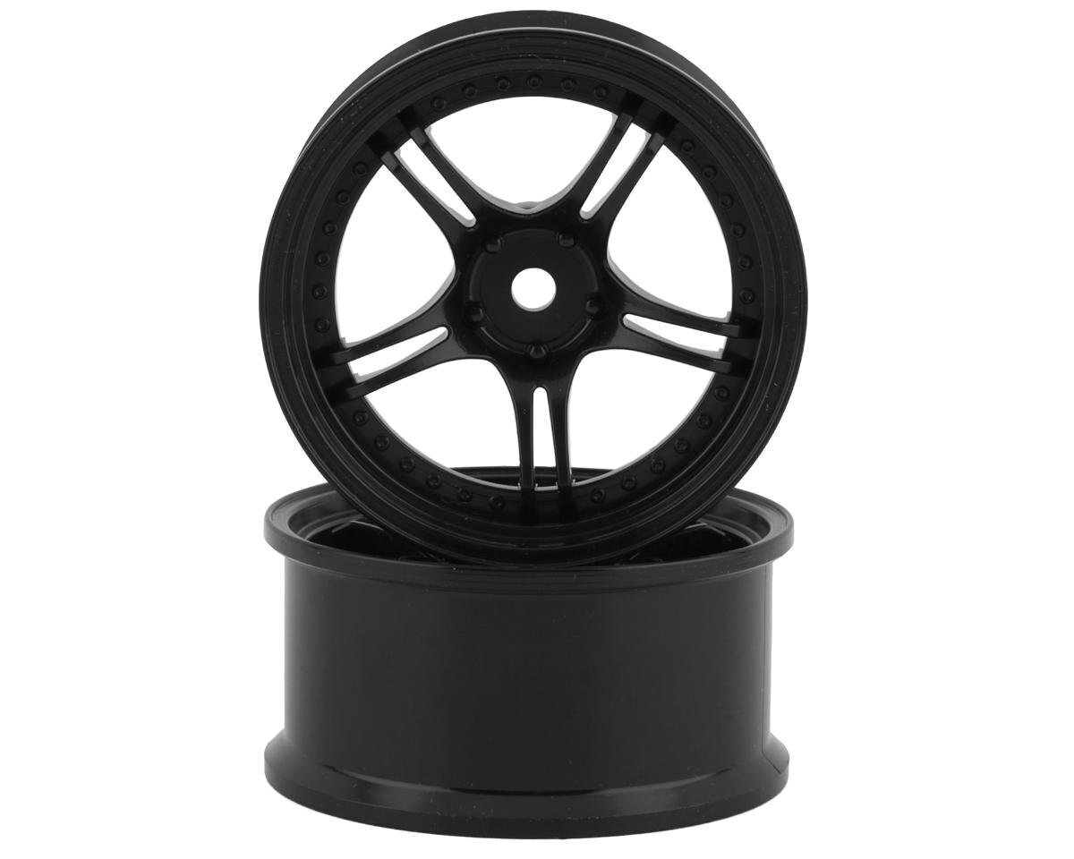 RC Art SSR Professor SPX 5-Split Spoke Drift Wheels - Black (2) RCA-ART-WW-0506BK