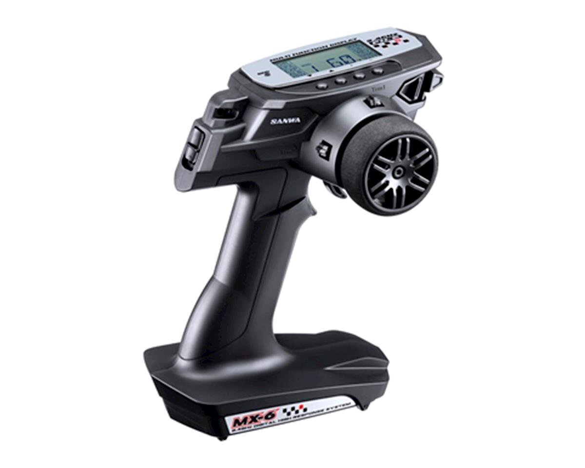 High-performance RC car remote control transmitter for hobbyists and racers.