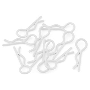 Yeah Racing Body Clips (White) (10) (1/10 or 1/8 Scale) YEA-YA-0594WT