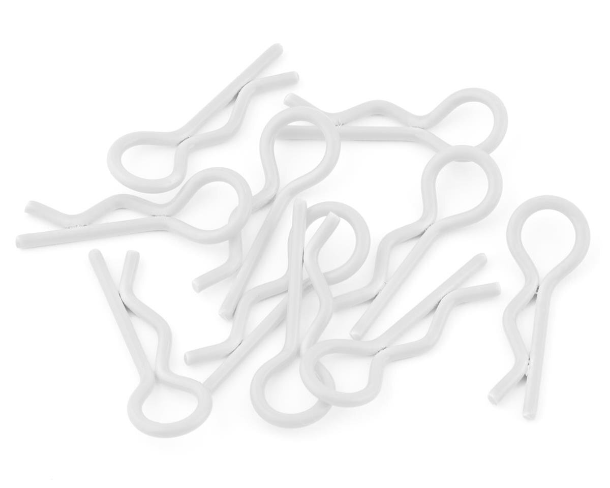 Yeah Racing Body Clips (White) (10) (1/10 or 1/8 Scale) YEA-YA-0594WT