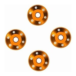 Traxxas Orange Aluminum Wheel Washers (4) TRA10257-ORNG